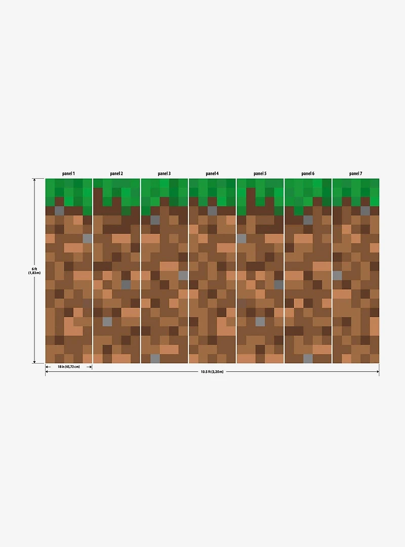 Minecraft Blocks Peel and Stick Wallpaper Mural