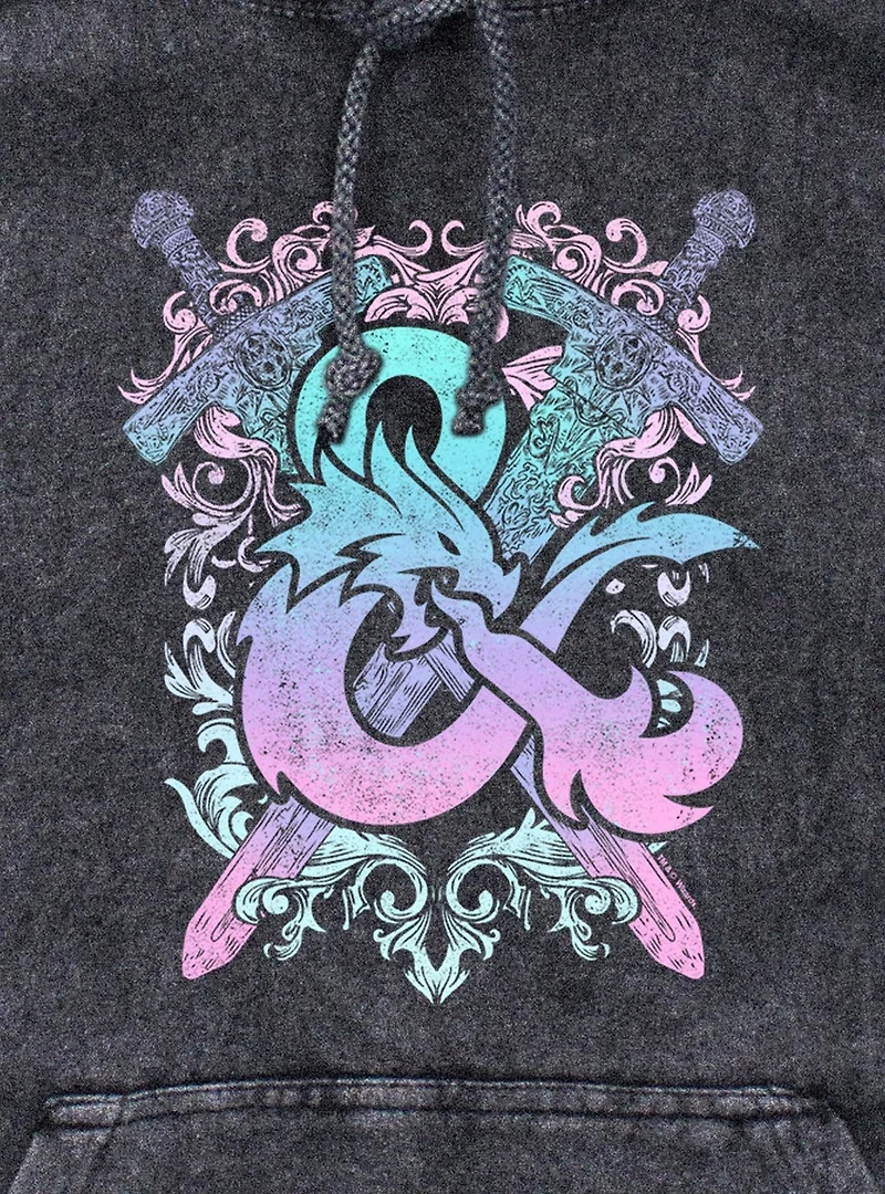 Dungeons & Dragons Pastel Logo Mineral Wash Hoodie