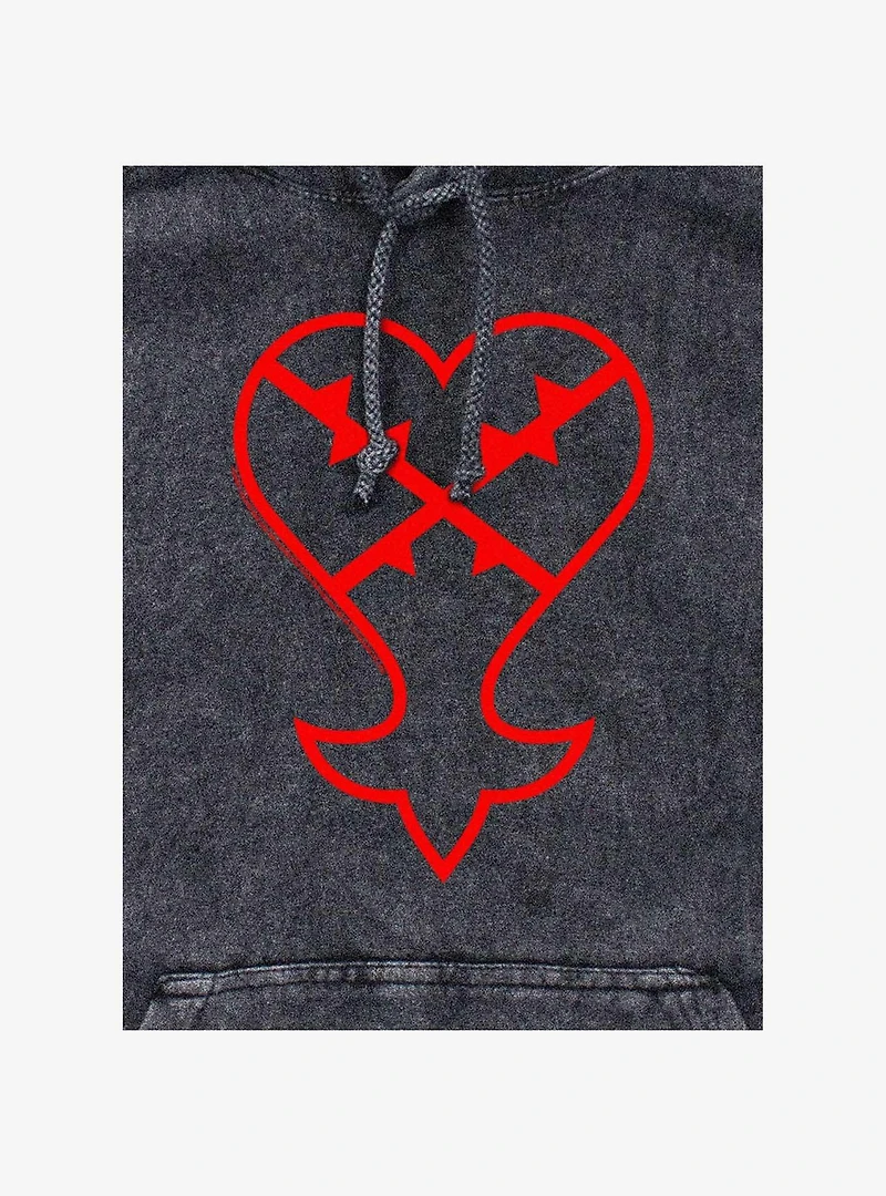 Kingdom Hearts Heartless Symbol Mineral Wash Hoodie