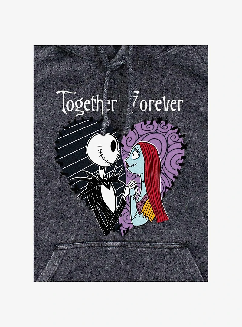 Disney Nightmare Before Christmas Together Forever Mineral Wash Hoodie