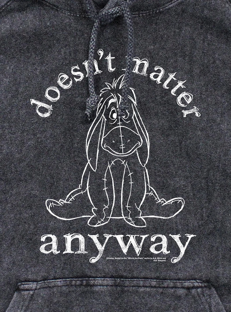Winnie The Pooh Moody Eeyore Mineral Wash Hoodie