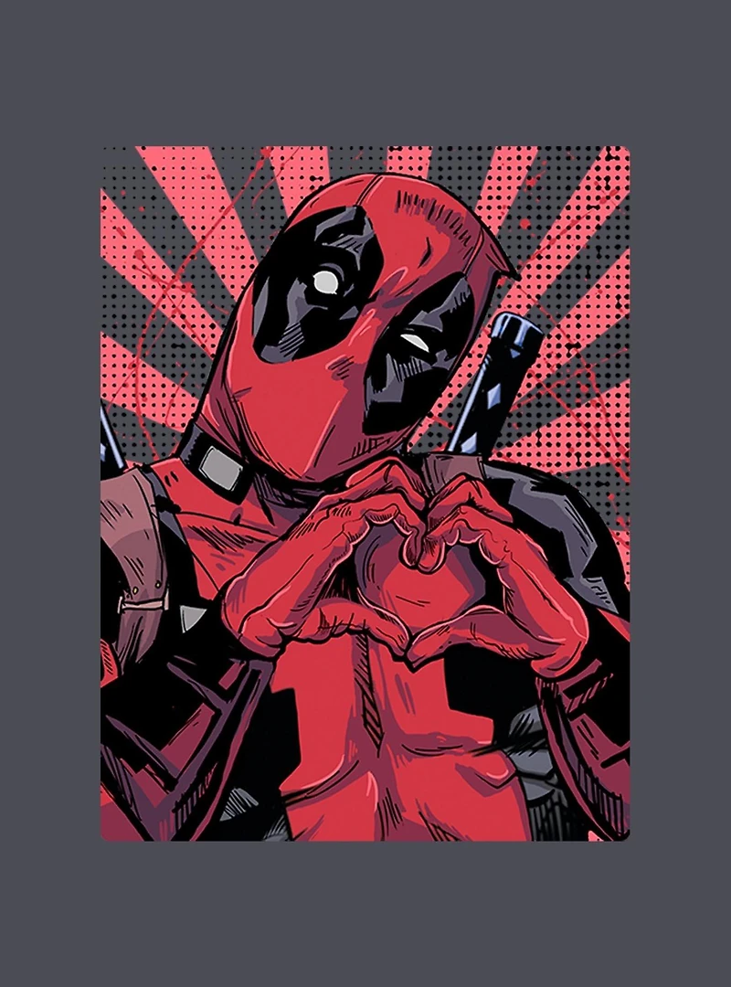 Marvel Deadpool Heart Mineral Wash Hoodie