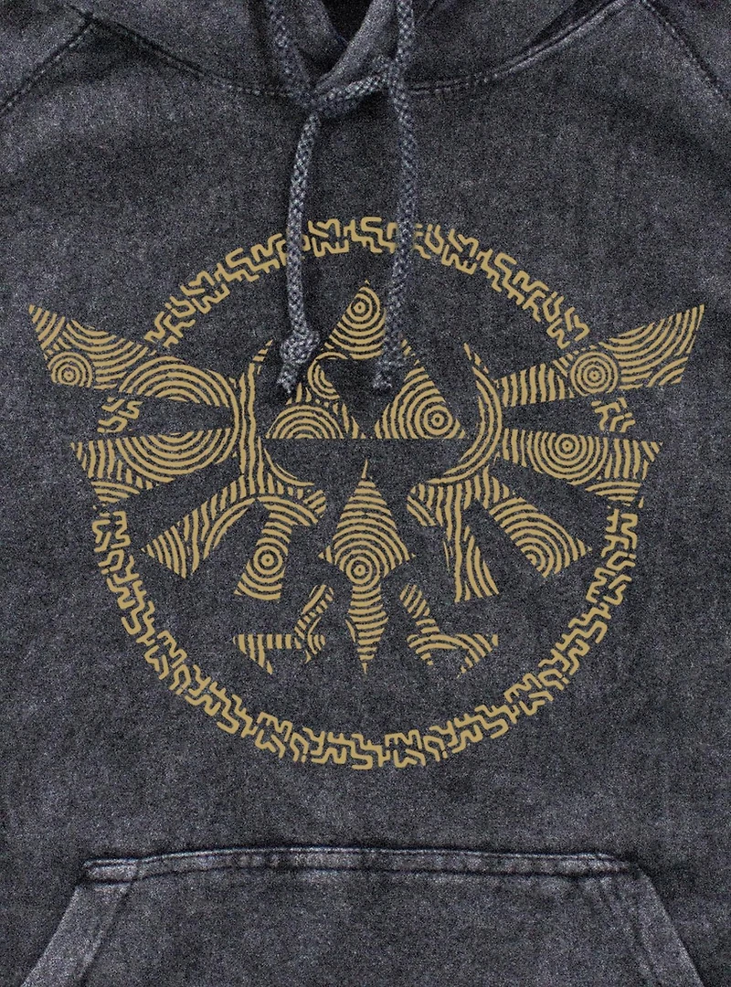The Legend Of Zelda: Tears Of The Kingdom Hyrule Crest Mineral Wash Hoodie