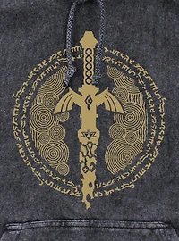 The Legend Of Zelda: Tears Of The Kingdom Master Sword Icon Mineral Wash Hoodie