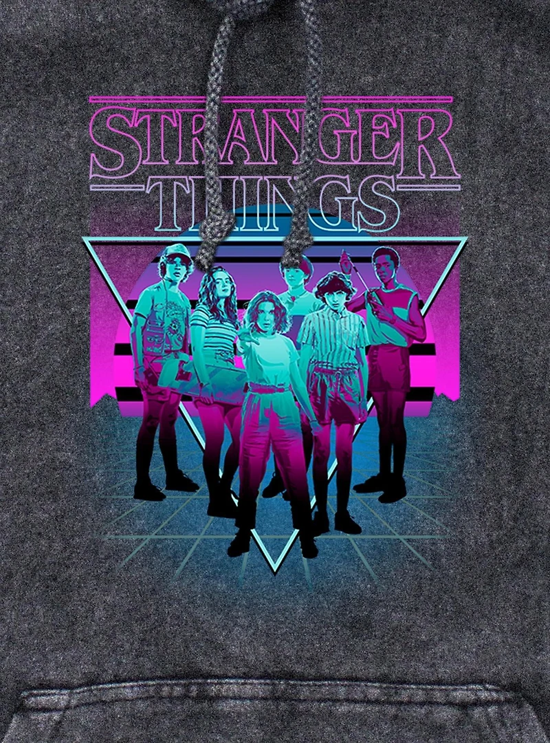 Stranger Things Group Mineral Wash Hoodie
