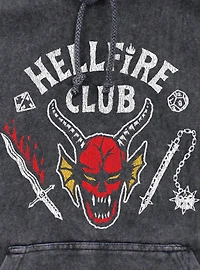 Stranger Things Hellfire Mineral Wash Hoodie