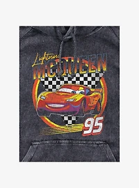 Disney Pixar Cars Lightning McQueen Vintage Race Mineral Wash Hoodie