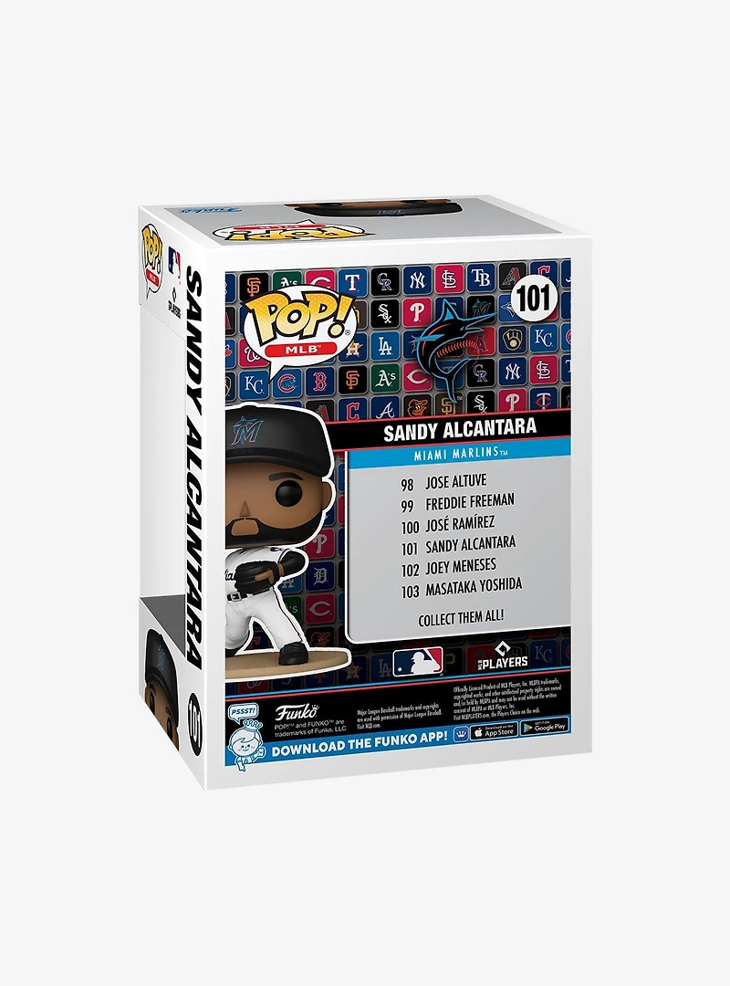 Funko Pop! MLB Miami Marlins Sandy Alcántara Vinyl Figure