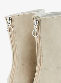 Dirty Laundry Cream & Taupe Color-Block Heel Boots