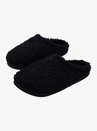 Dirty Laundry Black Sherpa Slippers