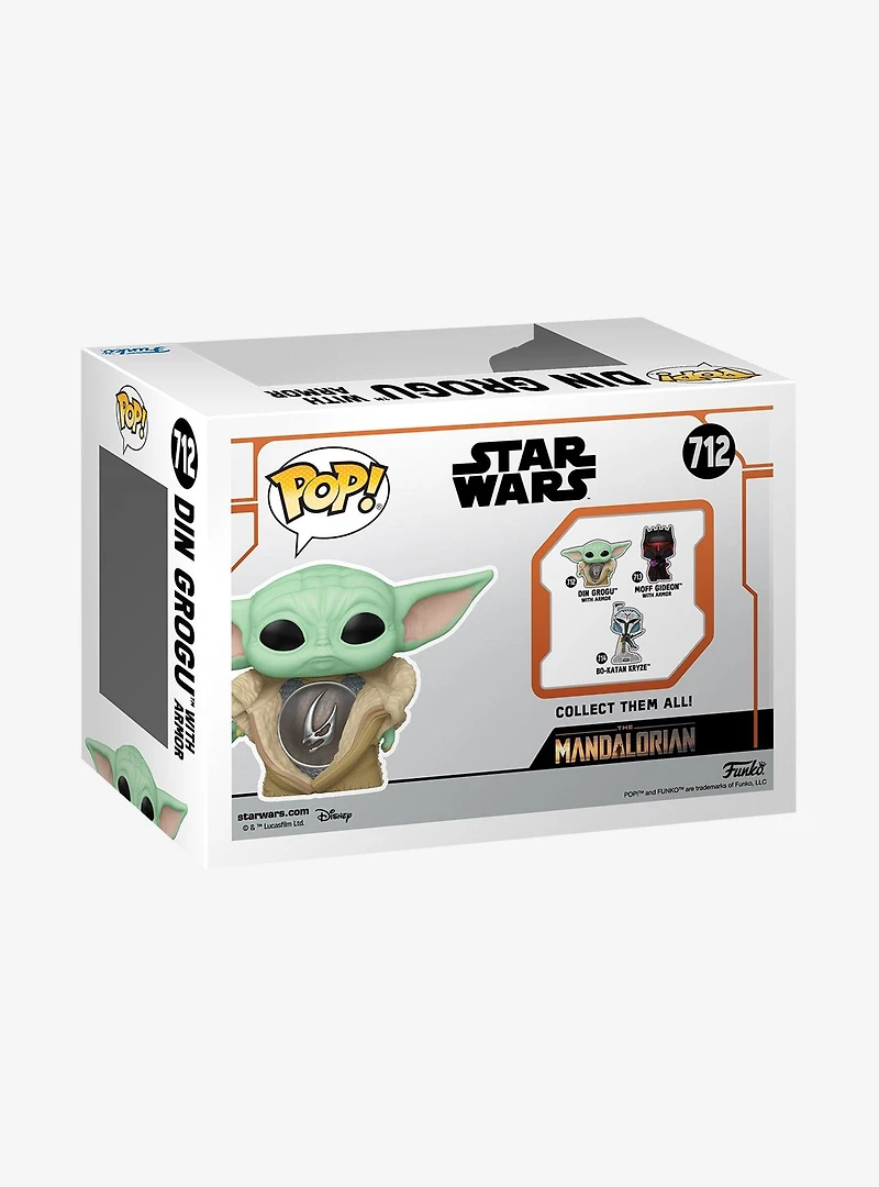 Funko Pop! Star Wars The Mandalorian Din Grogu with Armor Vinyl Figure