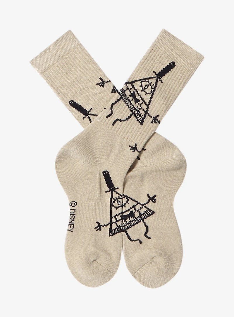 Disney Gravity Falls Bill Cipher Allover Print Crew Socks - BoxLunch Exclusive