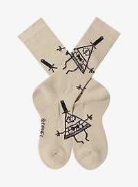 Disney Gravity Falls Bill Cipher Allover Print Crew Socks - BoxLunch Exclusive