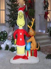The Grinch and Max with Presents Airblown