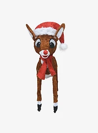 Rudolph the Red-Nosed Reindeer Santa Hat Scarf Yard Decor