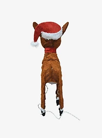 Rudolph the Red-Nosed Reindeer Santa Hat Scarf Yard Decor