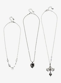 Social Collision® Skull Cross Heart Necklace Set