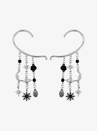 Cosmic Aura® Celestial Skull Cascading Ear Cuff Set