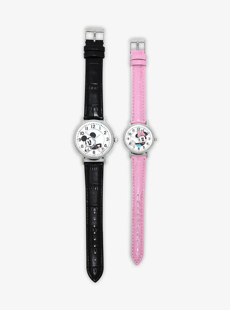 Disney Mickey Mouse & Minnie Mouse Watch Set