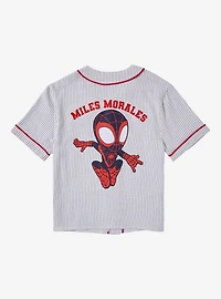 Marvel Spider-Man Miles Morales Toddler Pinstripe Baseball Jersey - BoxLunch Exclusive