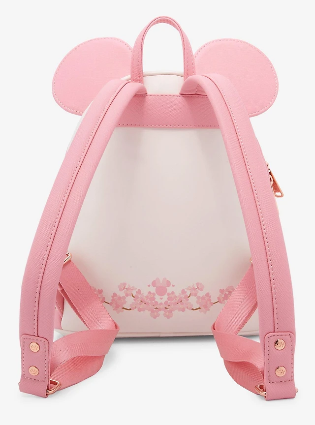 Disney Loungefly Mickey Minnie Mouse Love Story Pink Heart Mini Backpack NWT New PINK Mickey & Minnie Heart Ears Collection From  main image 2