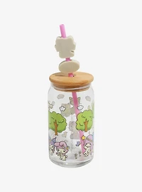 Hello Kitty And Friends Flower Crowns Glass Cup