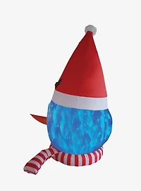Snowman Head with Shimmer Light Inflatable Decor