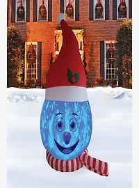 Snowman Head with Shimmer Light Inflatable Decor