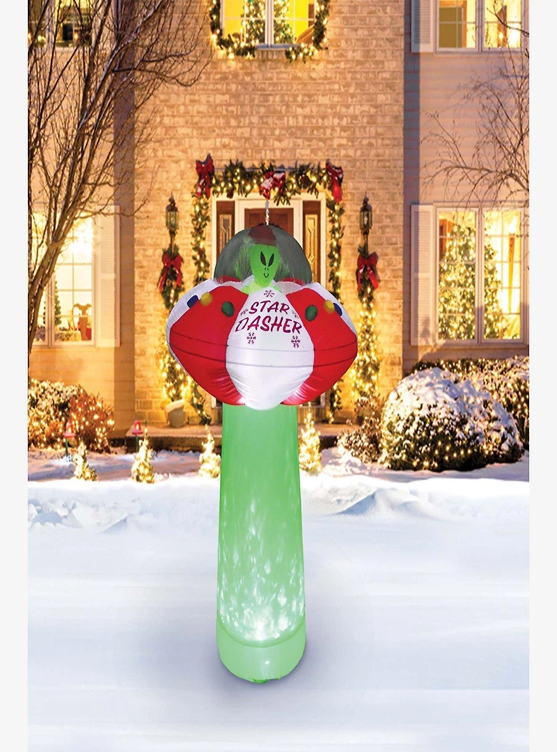 Star Dasher UFO with Tractor Beam Inflatable Decor