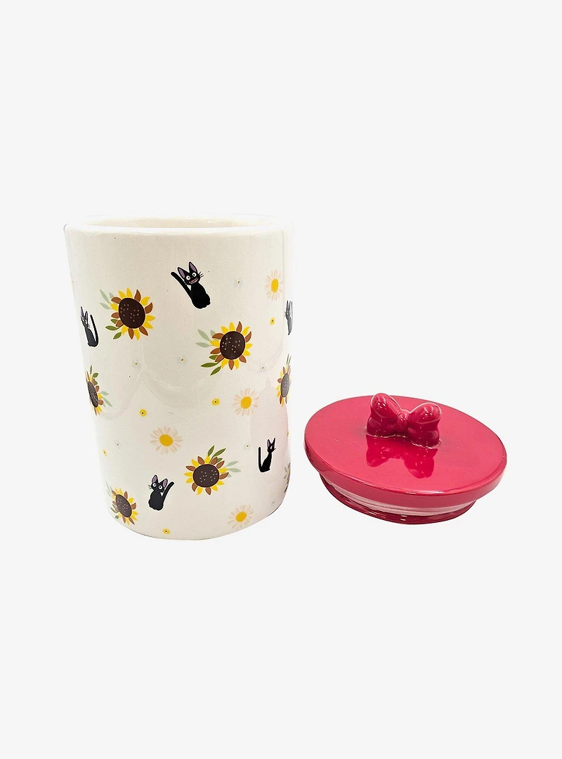 Studio Ghibli Kiki's Delivery Service Jiji Sunflowers Allover Print Cookie Jar