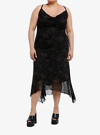 Thorn & Fable Skeleton Fairy Hanky Hem Maxi Slip Dress Plus Size