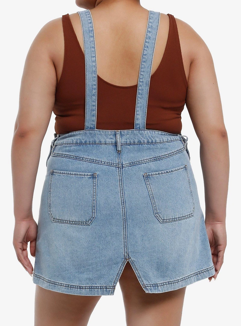 Thorn & Fable Mushroom Ghost Floral Denim Skirtall Plus Size