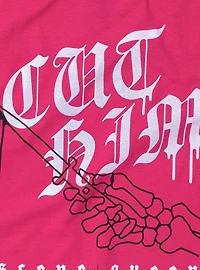 Scene Queen Cut Him Glitter Boyfriend Fit Girls T-Shirt