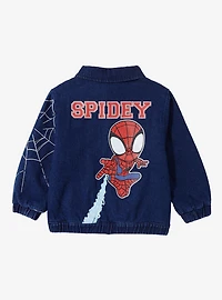 Marvel Spider-Man Web Denim Toddler Jacket — BoxLunch Exclusive