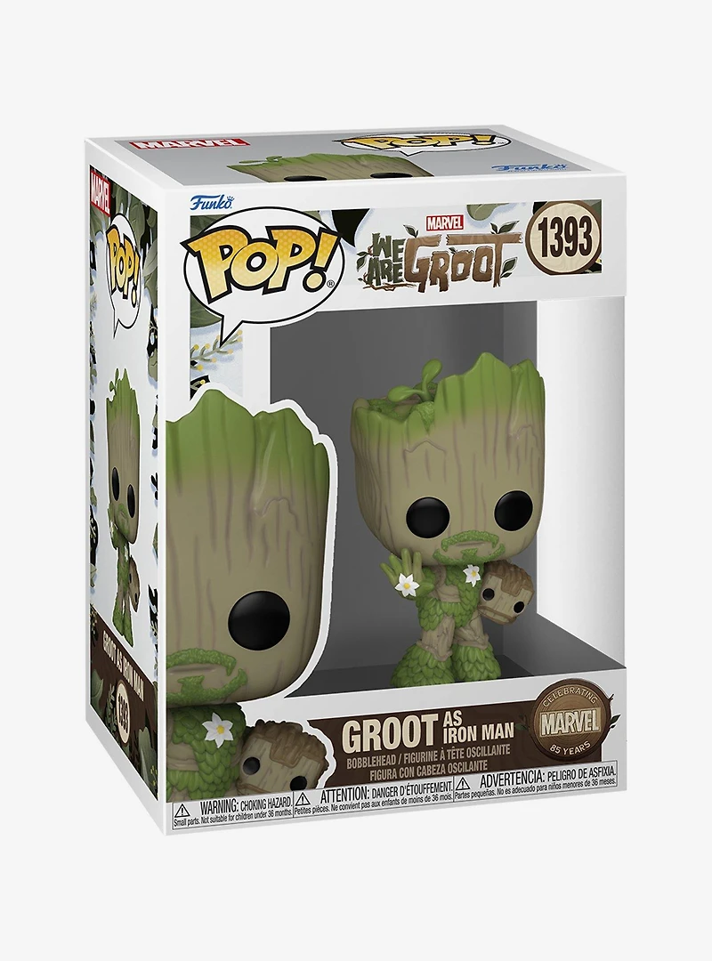 Funko Pop! Marvel 85th Anniversary We Are Groot Groot as Iron Man Vinyl Bobblehead Figure