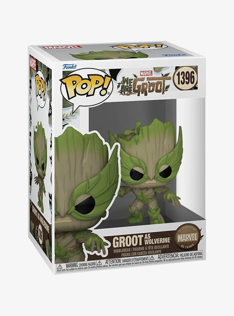 Funko Pop! Marvel 85th Anniversary We Are Groot Groot as Wolverine Vinyl Bobblehead Figure