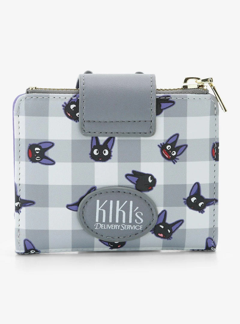 Her Universe Studio Ghibli® Kiki's Delivery Service Jiji Gingham Mini Wallet