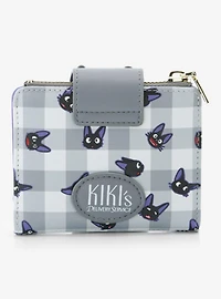 Her Universe Studio Ghibli® Kiki's Delivery Service Jiji Gingham Mini Wallet