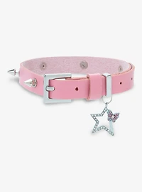 Sweet Society® Pink Buckle Spike Star Choker