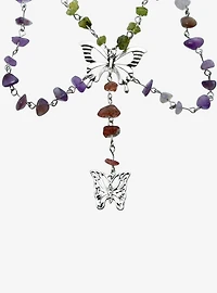 Thorn & Fable Butterfly Colorful Stone Necklace