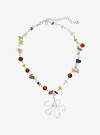 Thorn & Fable® Swirl Flower Stone Necklace