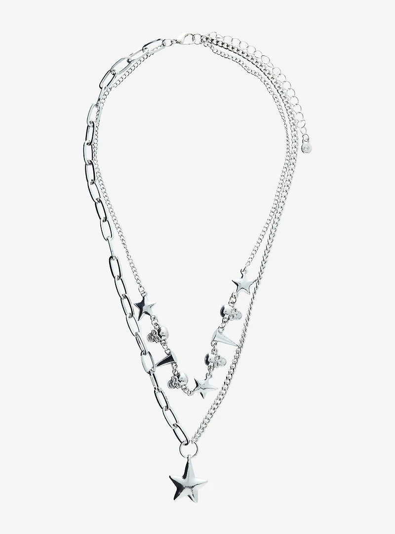 Social Collision Star Spike Layered Necklace