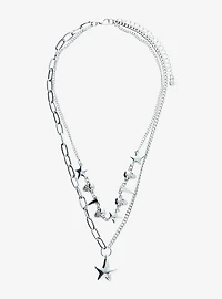 Social Collision Star Spike Layered Necklace