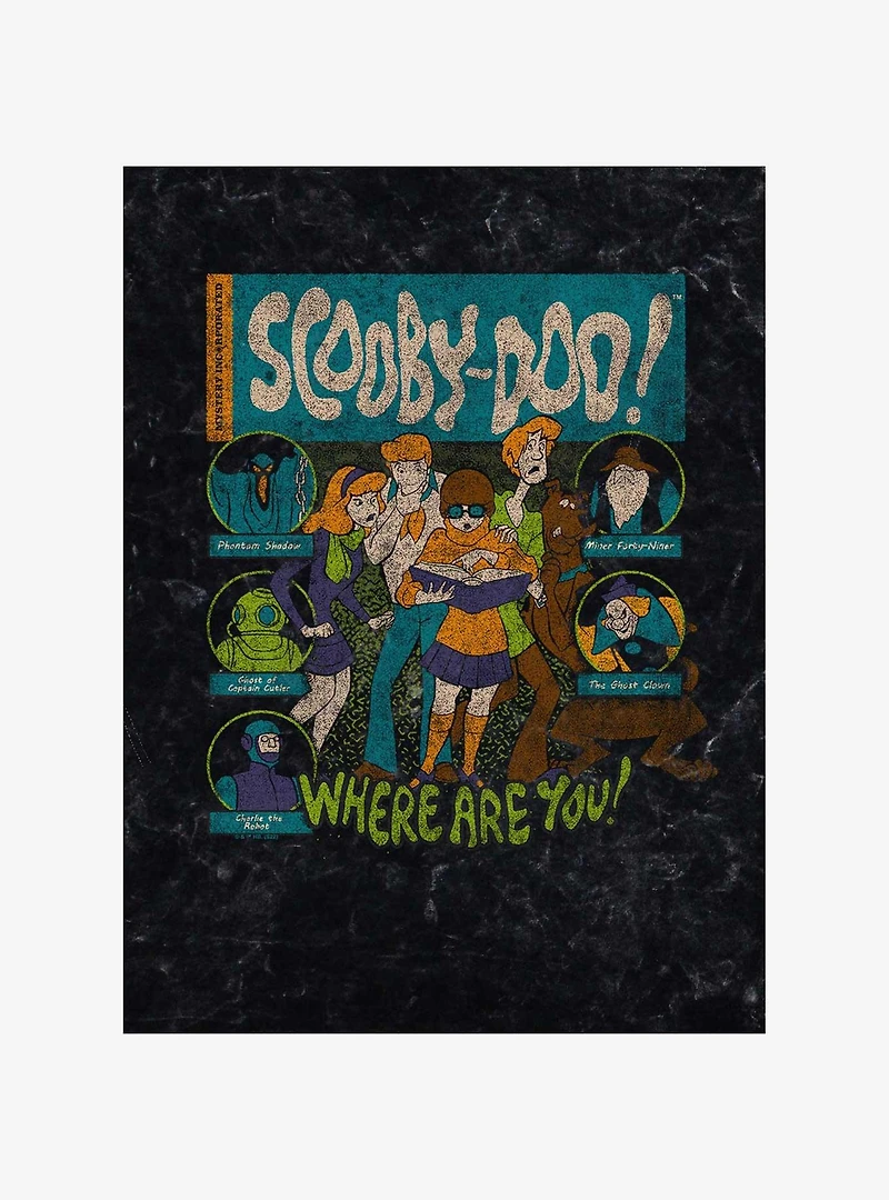 Scooby Doo Mystery Poster Mineral Wash T-Shirt