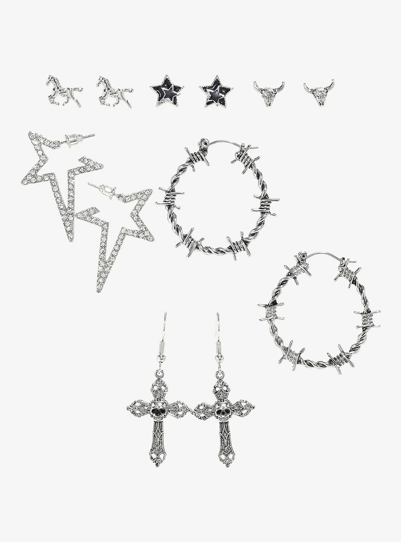 Social Collision Goth Cowboy Earring Set
