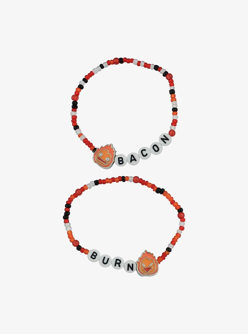 Studio Ghibli® Howl's Moving Castle Calcifer Best Friend Bead Bracelet Set