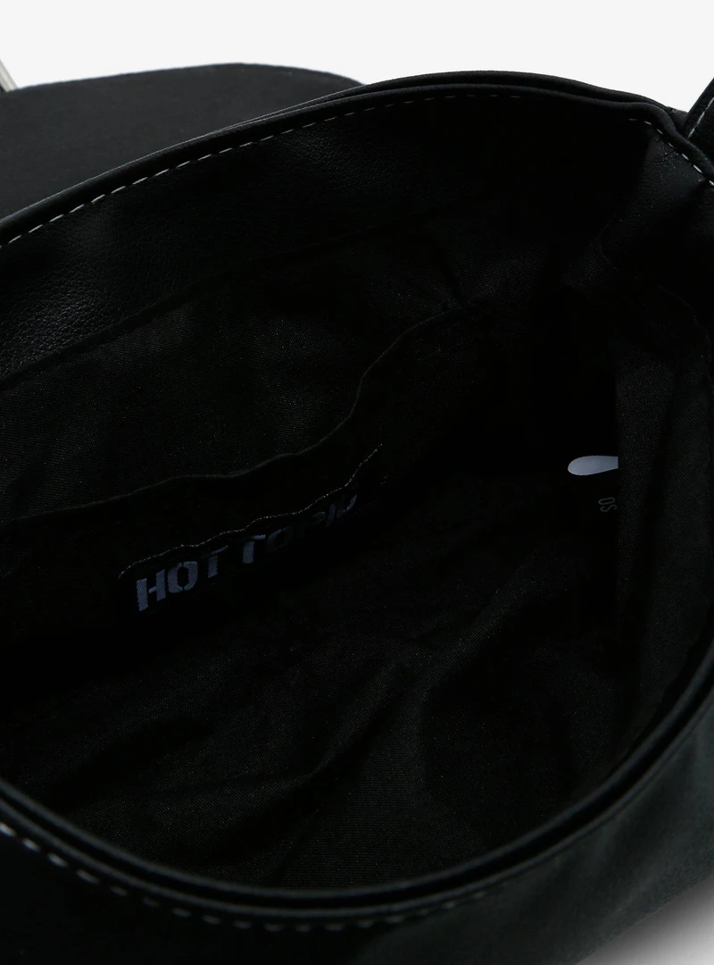 Safety Pin Cross Charm Shoulder Bag