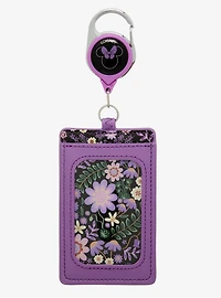Disney Minnie Mouse Purple Floral Retractable Lanyard — BoxLunch Exclusive