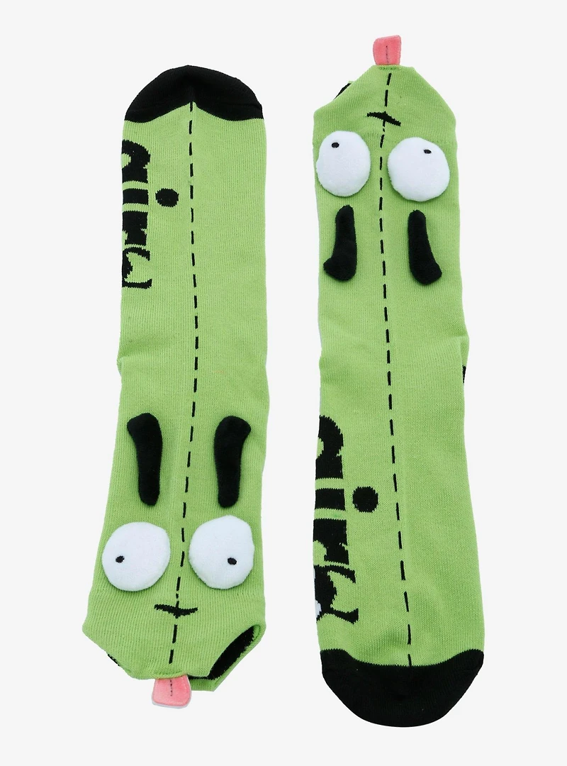 Invader Zim GIR 3D Ears Crew Socks