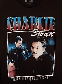 Twilight Charlie Swan Retro Style Portrait Women's T-Shirt - BoxLunch Exclusive